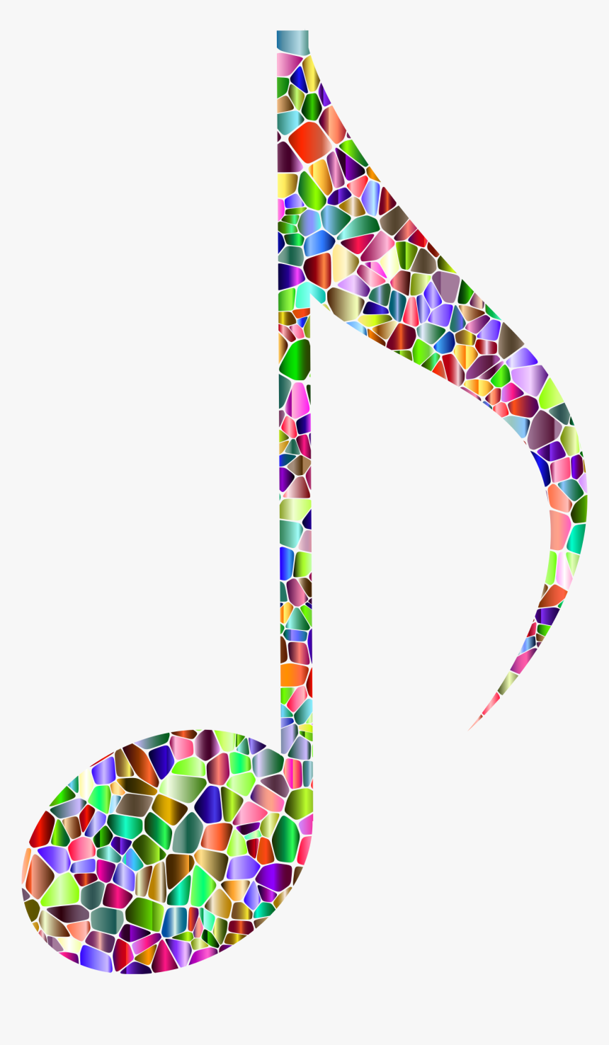 Vivid Chromatic Tiled Musical Note 12 Clip Arts - Rainbow Music Notes Clipart, HD Png Download