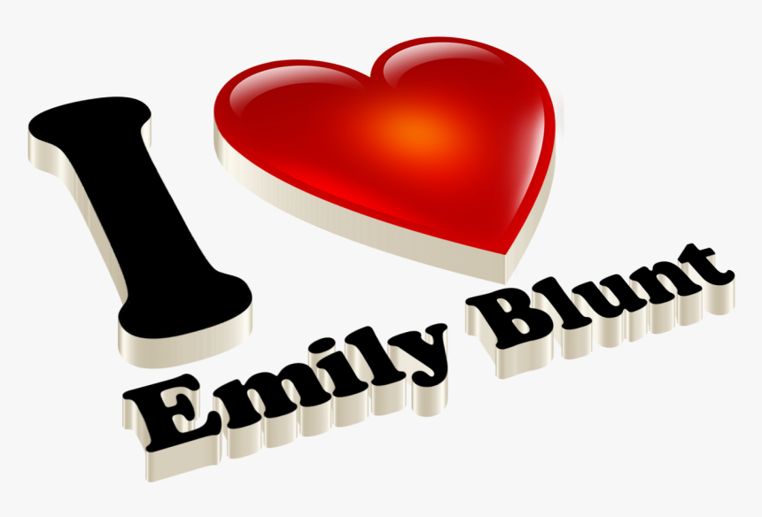Emily Blunt Love Name Heart Design Png - Heart, Transparent Png