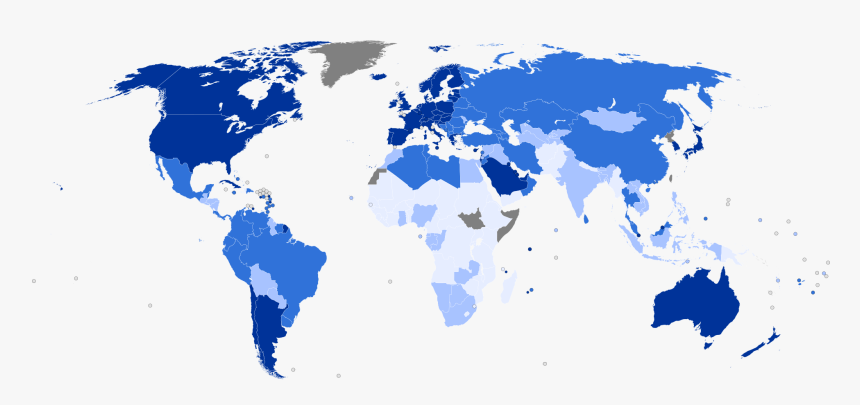 Earth Map Png - Carte Pays Développés, Transparent Png