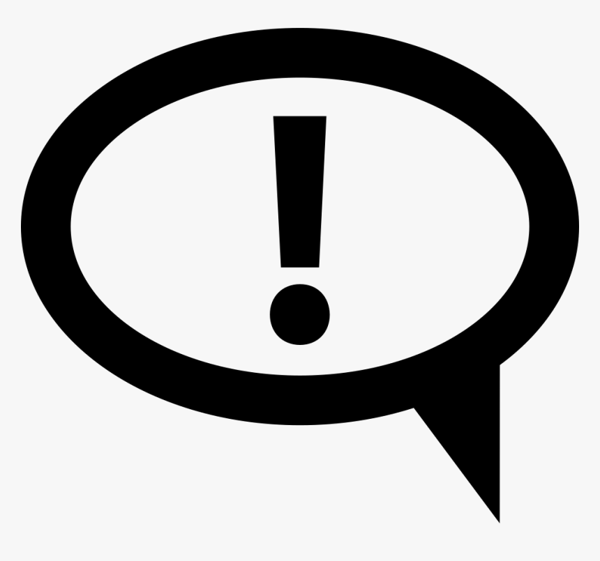 Exclamation Sign In Oval Speech Bubble - Speech Bubble With Exclamation Mark, HD Png Download