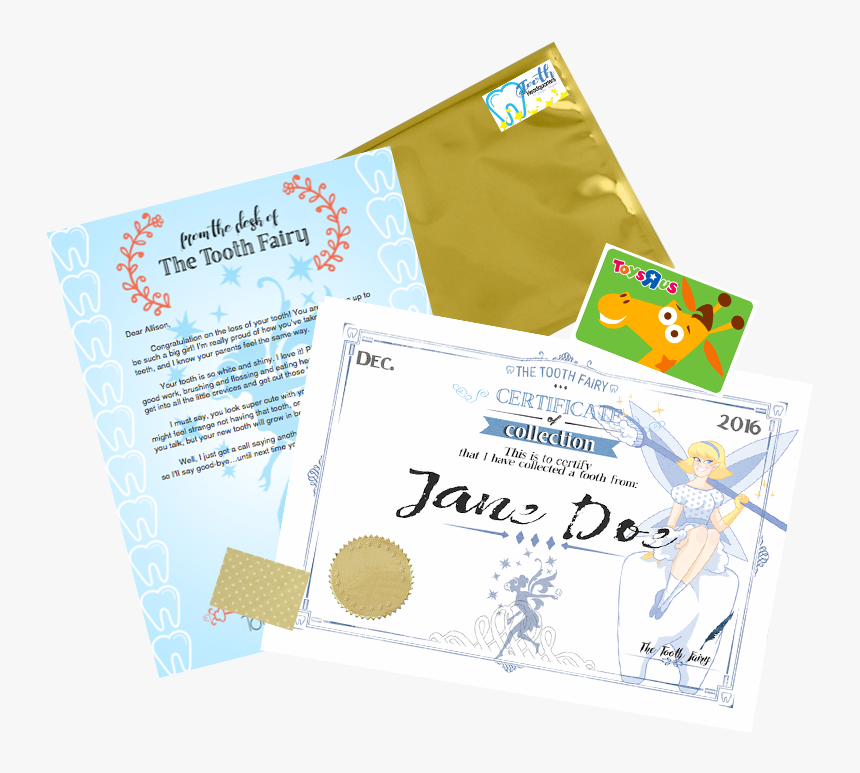 Tooth Fairy Angel Fairy Dust Package Tooth Fairy Angels - Envelope, HD Png Download
