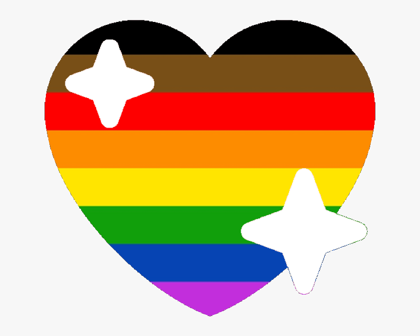 Heart Emojis Png - Pride Sparkle Heart Emoji, Transparent Png