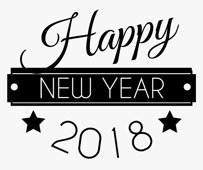 Happy New Year 2018 Dessin, HD Png Download