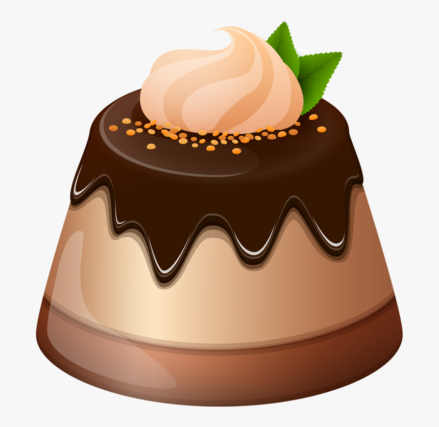 Chocolate Mini Cake Png Clipart Image - Transparent Dessert Clipart, Png Download