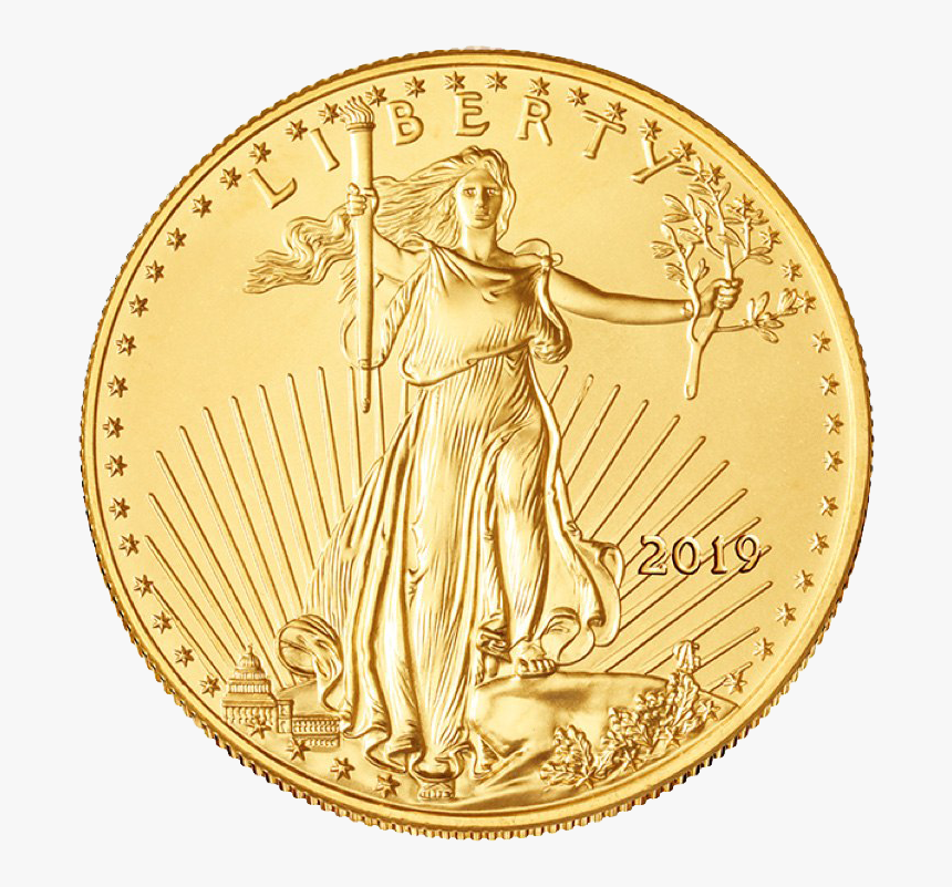 Gold Coin Png Images - 2019 Gold American Eagle, Transparent Png