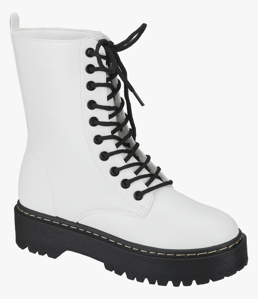 platform white combat boots