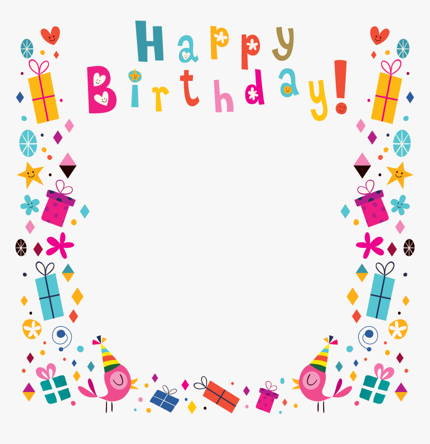 Birthday Greeting Card Clip Art - Birthday Border, HD Png Download