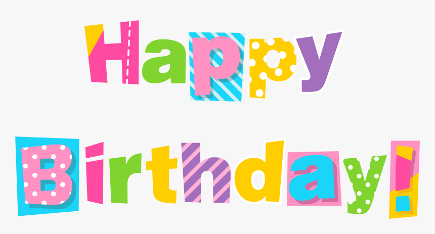Colorful Happy Birthday Clipart - Graphic Design, HD Png Download