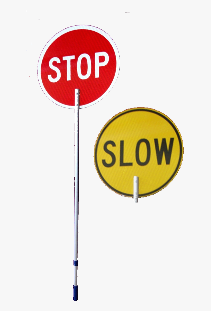 Stop Slow Batton - Stop Sign, HD Png Download