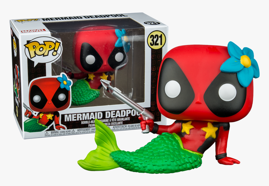 Mermaid Deadpool Us Exclusive Pop Vinyl Figure - Deadpool Mermaid Funko Pop, HD Png Download