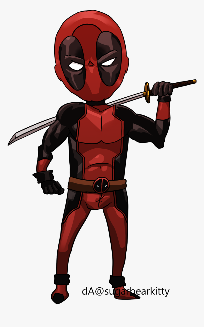 Deadpool Clipart Comic Book Character - Spiderman Chibi Png, Transparent Png
