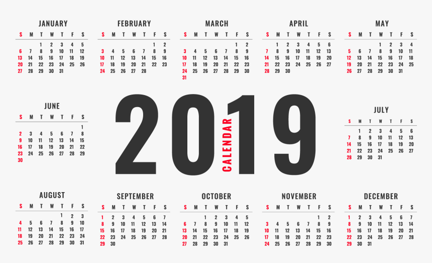 Calendar 2019 Png Free Image - Gmat Test Dates 2019, Transparent Png