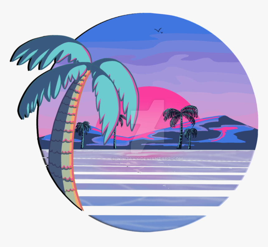Vaporwave Statue Png - Vaporwave Palm Tree Transparent, Png Download
