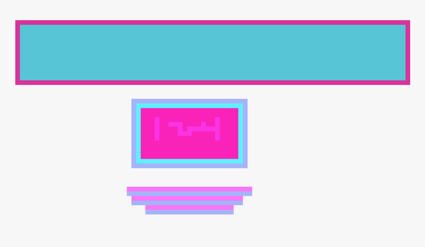 Vaporwave Pixel Png, Transparent Png