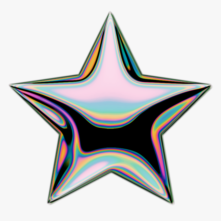Holo Holographic Star Iridescent Pastel Purple Space - Holographic Star, HD Png Download