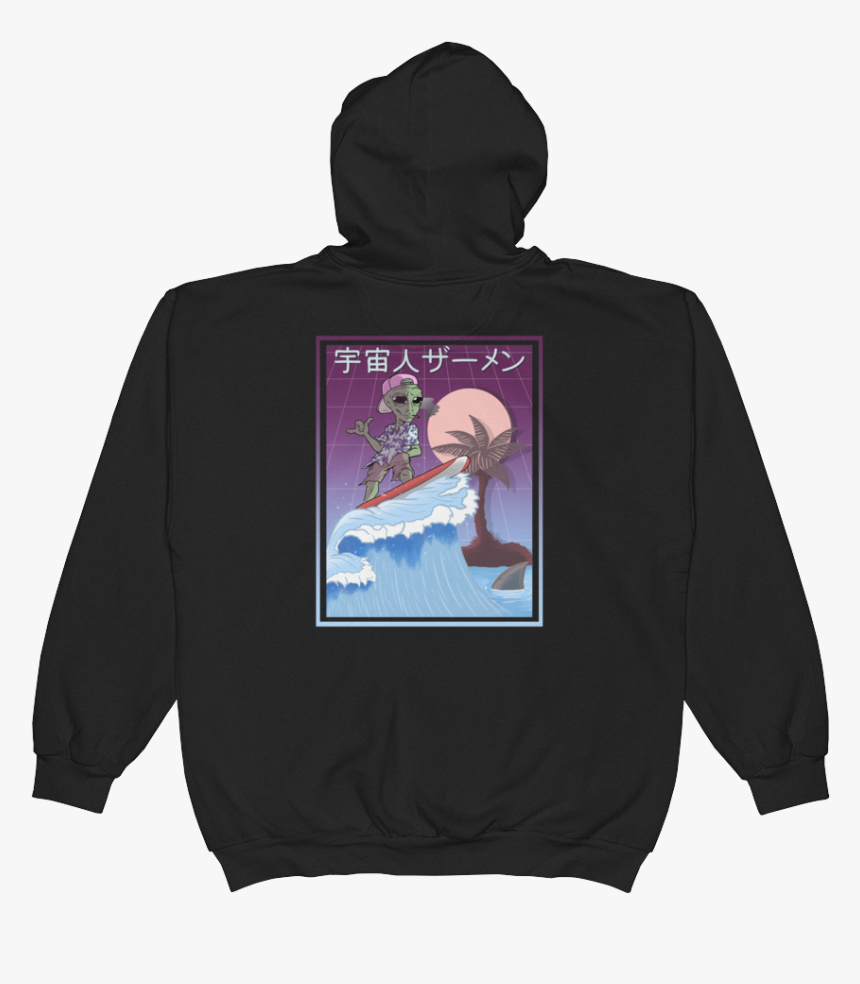 Black Skull On Back Zip Up Hoodie, HD Png Download