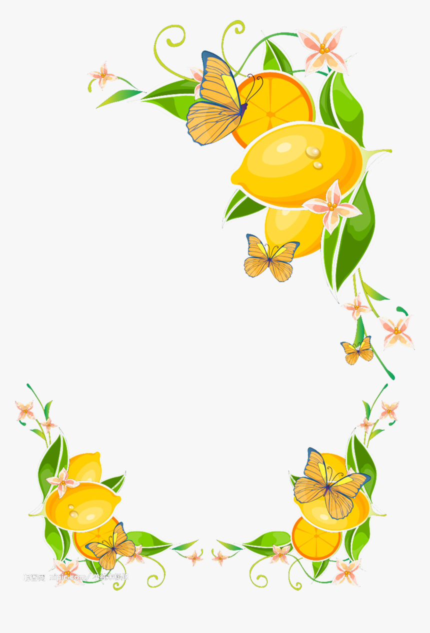 Lemons Clipart Border Mango Border Designs Hd Png Download