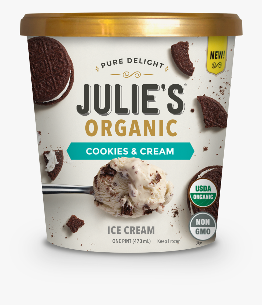 Transparent Cookies And Cream Png - Julie's Organic Ice Cream, Png Download