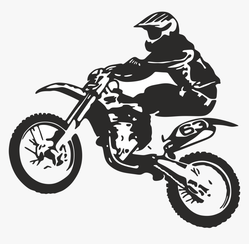 Clip Art Bicycle Motorcycle Dirt Bike Motocross - Dirt Bike Clipart