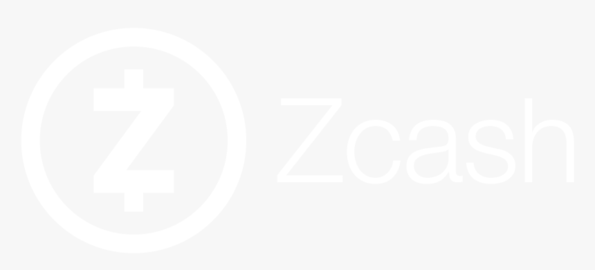 White Horizontal Zcash Logo - Zcash Logo White, HD Png Download