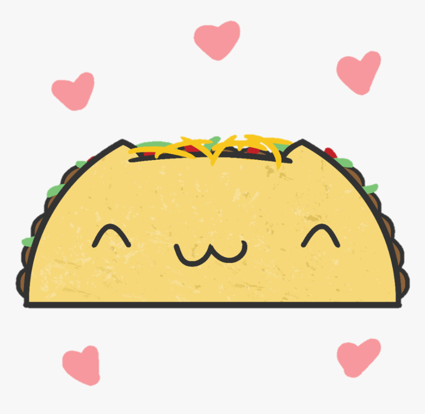 Mexican Cuisine Drawing - Cute Taco Drawings Easy, HD Png Download