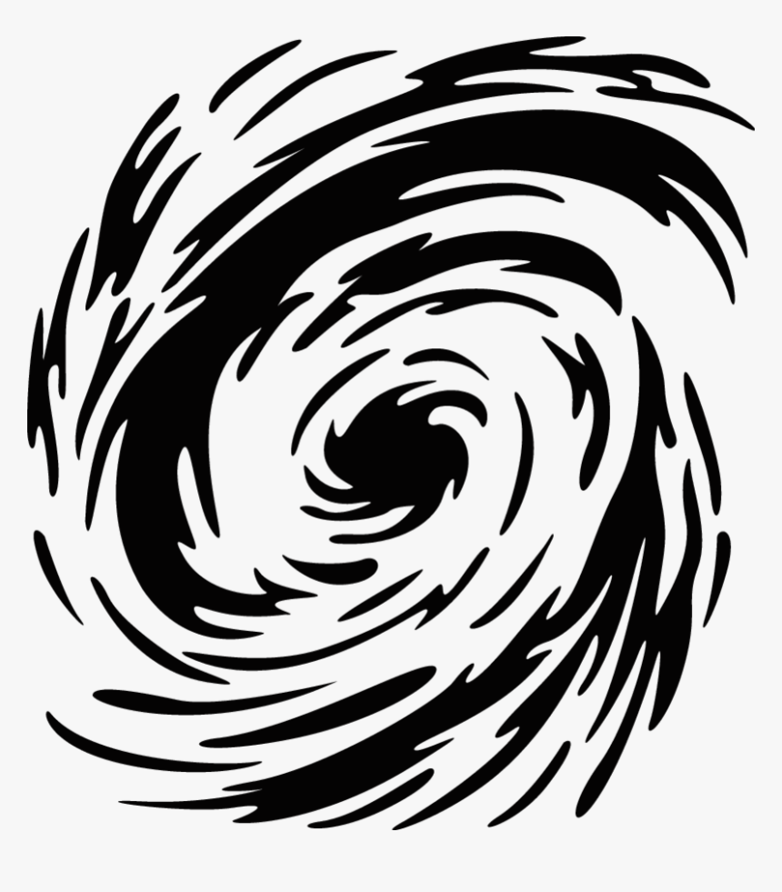 Swirl Background Png - Black And White Hurricane, Transparent Png