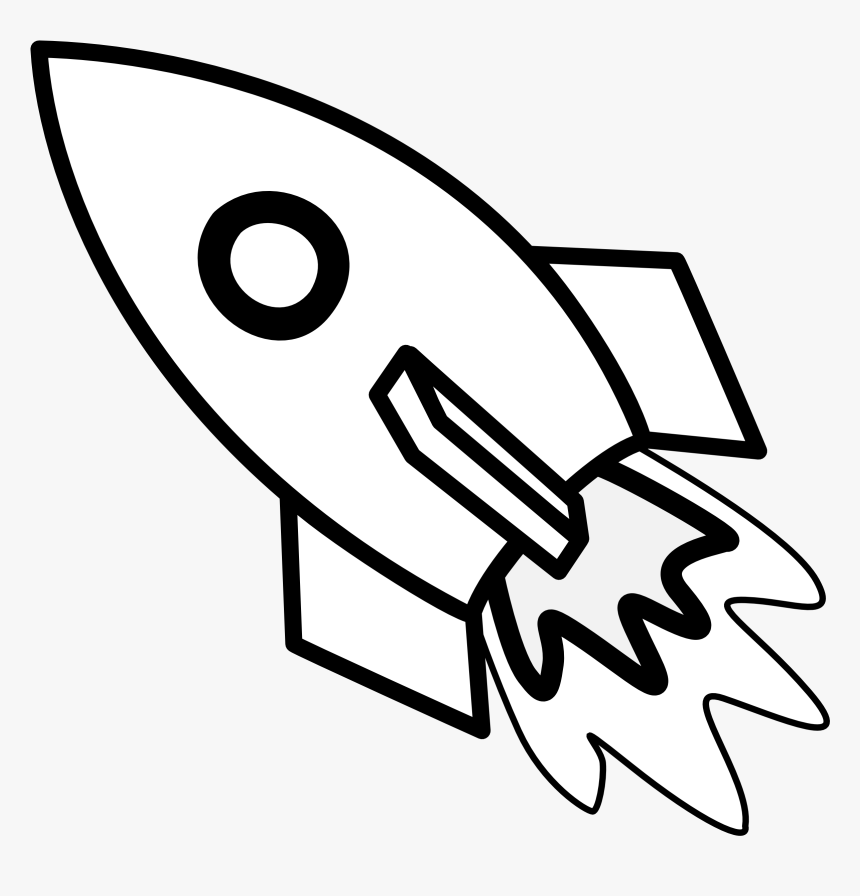 Rocket Clip Art Free Free Clipart Images - Rocket Clip Art Black And White, HD Png Download