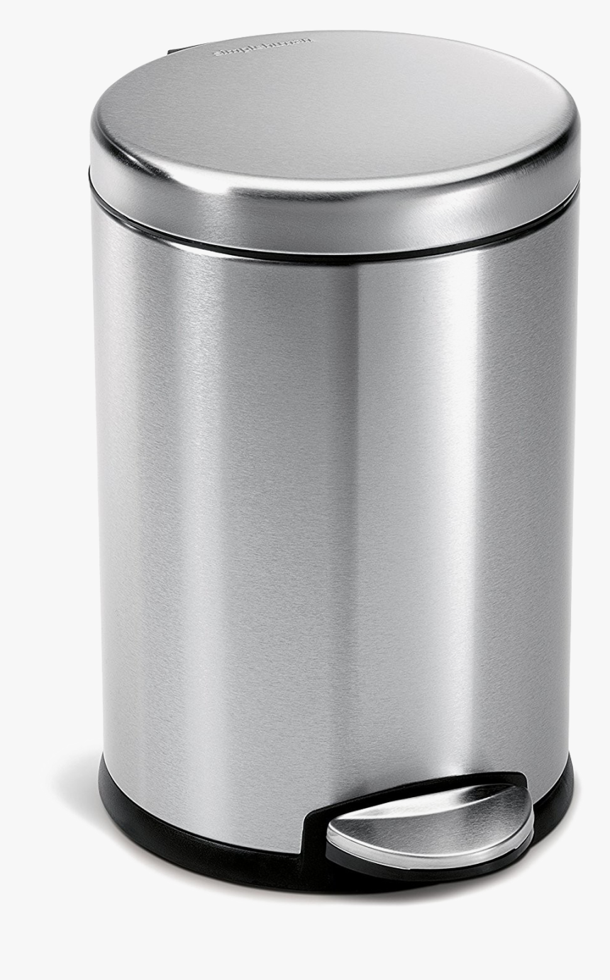 Trash Can Png - Stainless Steel Garbage Bin, Transparent Png