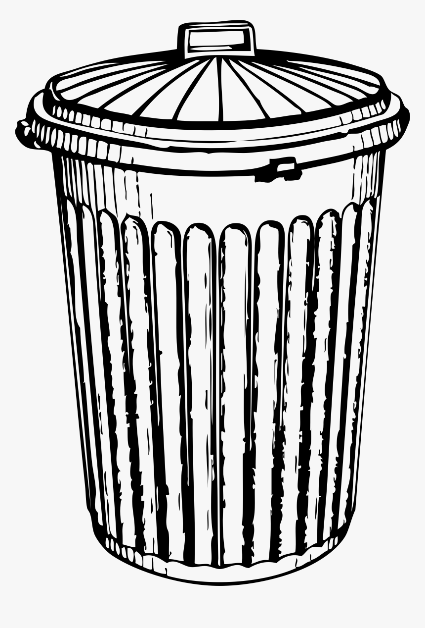 Clipart Of Detailed, Areas And Fin - Trash Can Clip Art, HD Png Download