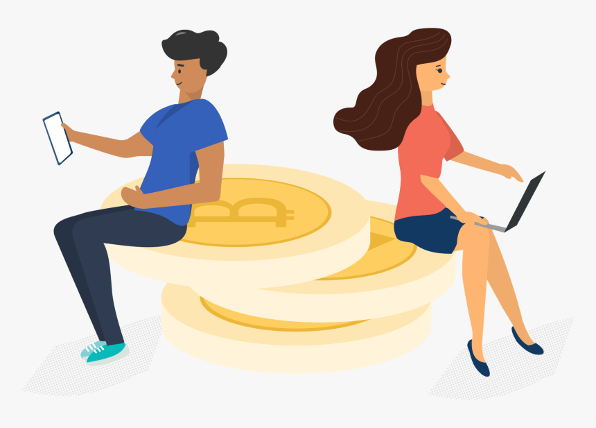 Cryptocurrency Illustration Transparent, HD Png Download