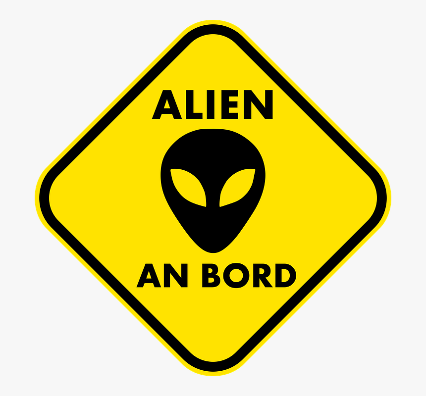 Alien, Warnschild, Traffic, Auto, Extraterrestrial - Safe Pedestrian, HD Png Download