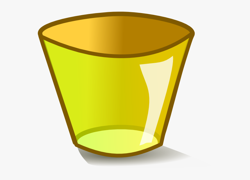 Empty Yellow Trash Can Svg Clip Arts - Yellow Trash Can Clip Art, HD Png Download