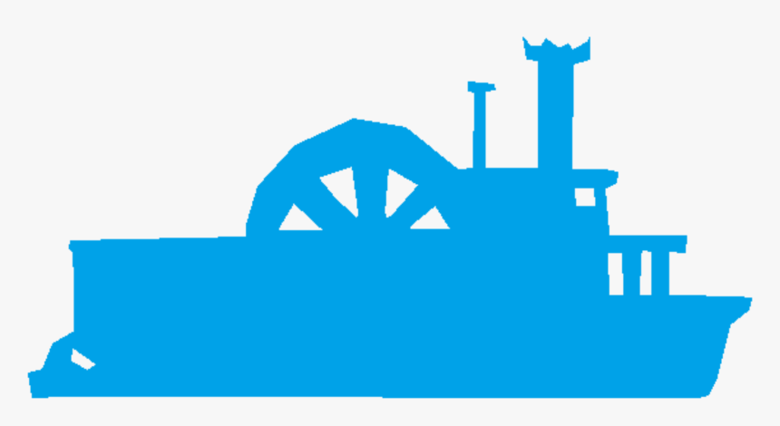 Paddlewheel Boat Clip Arts - Transparent Background Paddle Steamer River Boat Clipart, HD Png Download