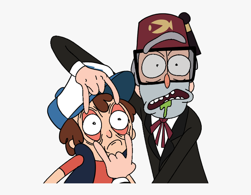 Rick And Morty Clipart Different Kind - Gravity Falls And Rick And Morty Art, HD Png Download