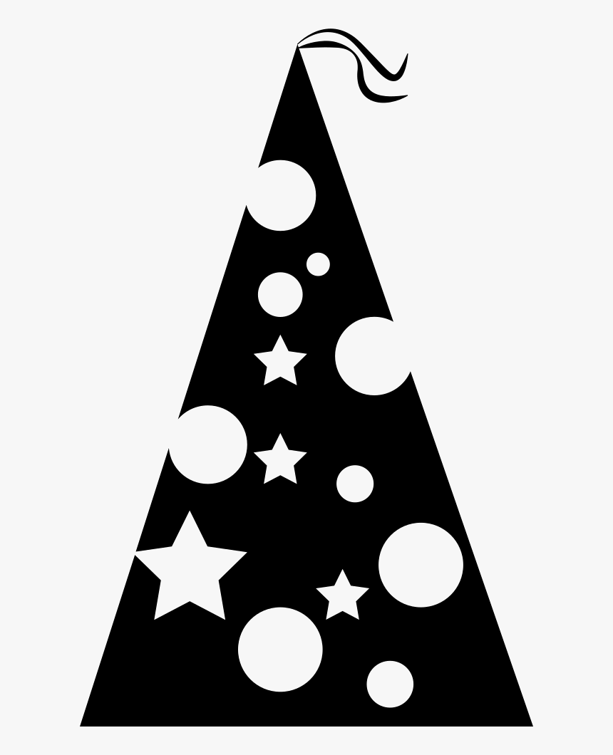 Birthday Hat With Dots And Stars - Gorro De Fiesta Silueta, HD Png Download