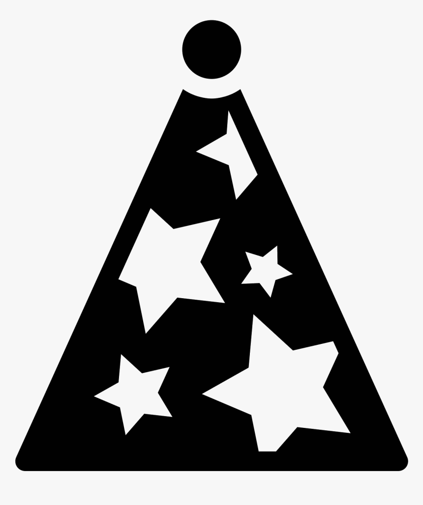 Birthday Hat Filled Icon - Colored Stars Different Sizes, HD Png Download