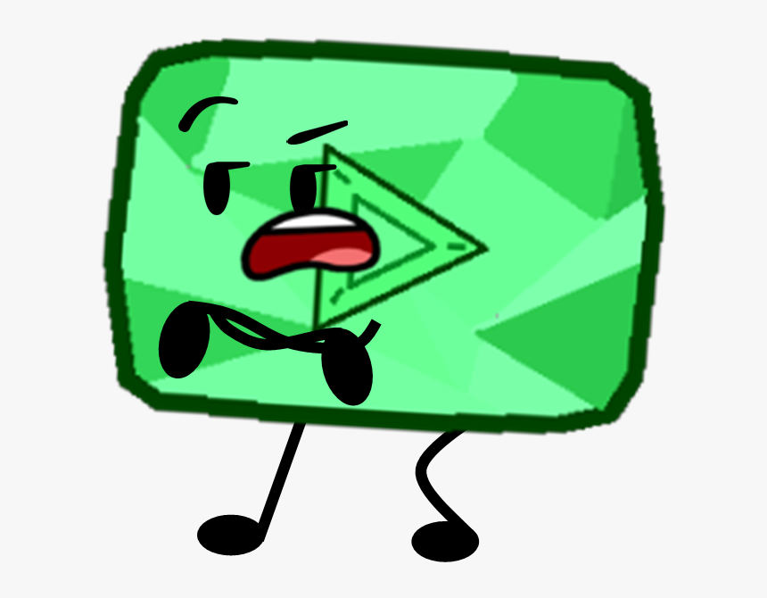 Emerald Play Button Pose - Emerald Play Button, HD Png Download