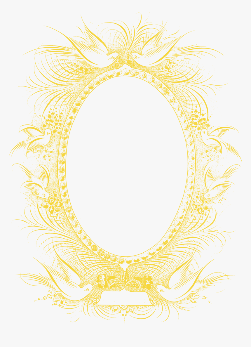 Picture Pattern Frame Yellow Orange Feather Clipart - Circle, HD Png Download