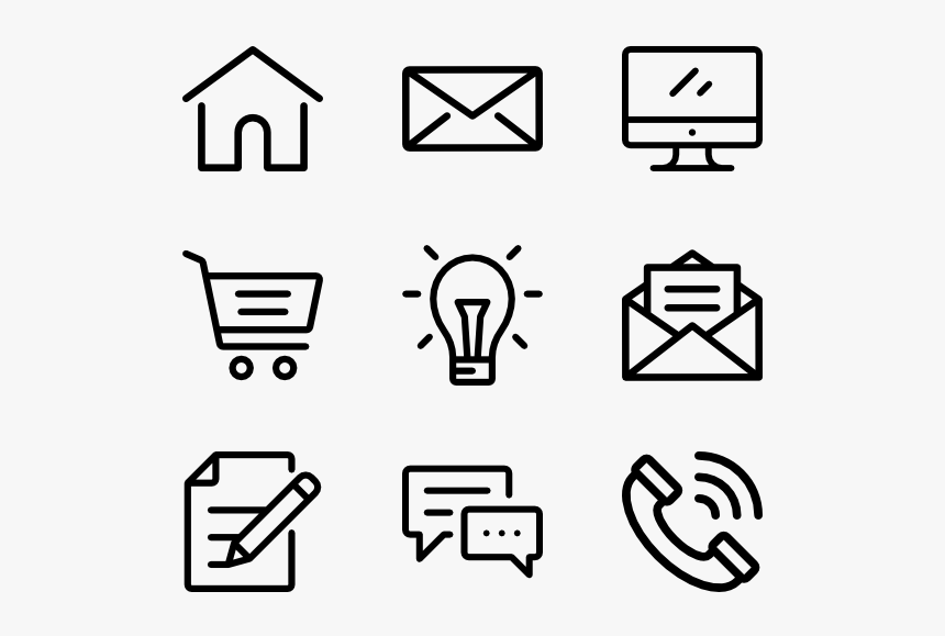 Black And White Icons, HD Png Download