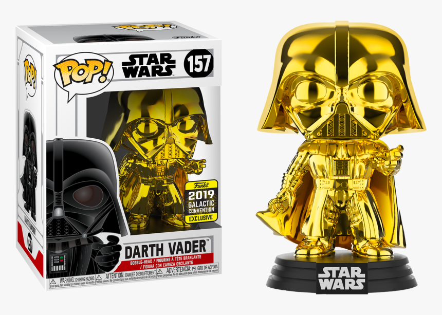 Darth Vader Gold Chrome 2019 Galactic Convention Exclusive - Funko Pop Star Wars Celebration 2019, HD Png Download
