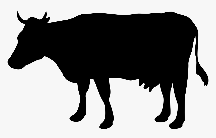 Cattle Silhouette Illustration - Cow Silhouette Png, Transparent Png