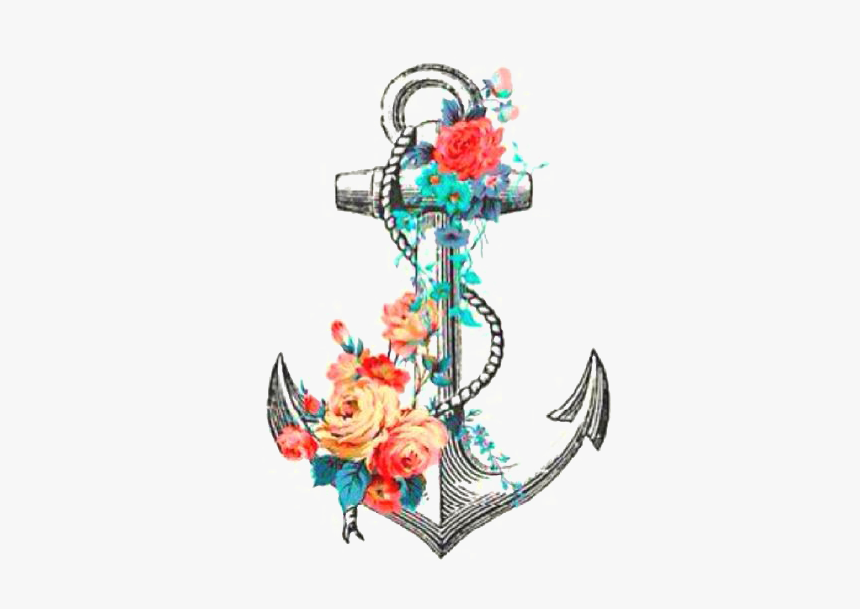 Anchor Png Background Image - Anchor Drawing Roses, Transparent Png