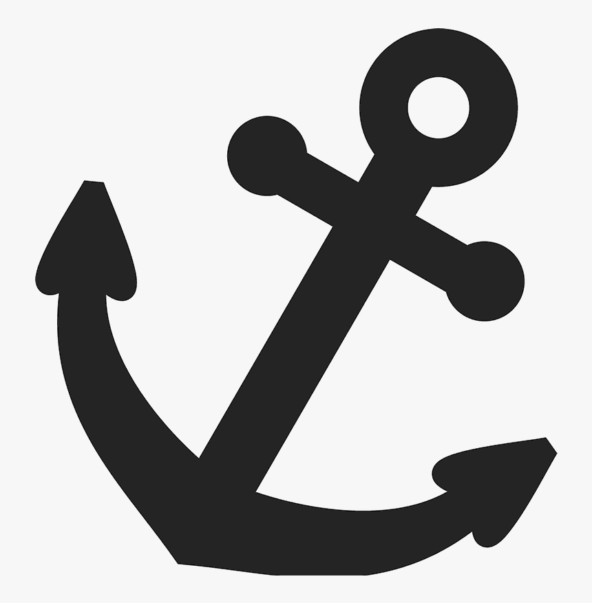 Anchor Stamp At Angle Stamp - Ancla De Barco Dibujo, HD Png Download