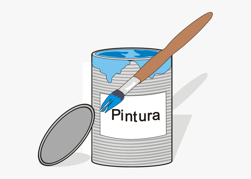Paint Tin Can And Brush Png Clip Arts - Cartoon Paint Tin, Transparent Png
