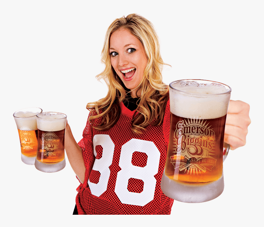 Woman Holding Beer, HD Png Download