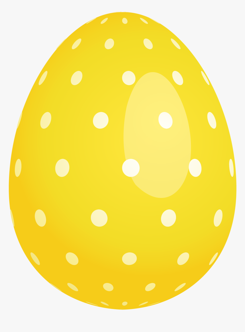 Yellow Dotted Easter Egg Png Clipart - Circle, Transparent Png