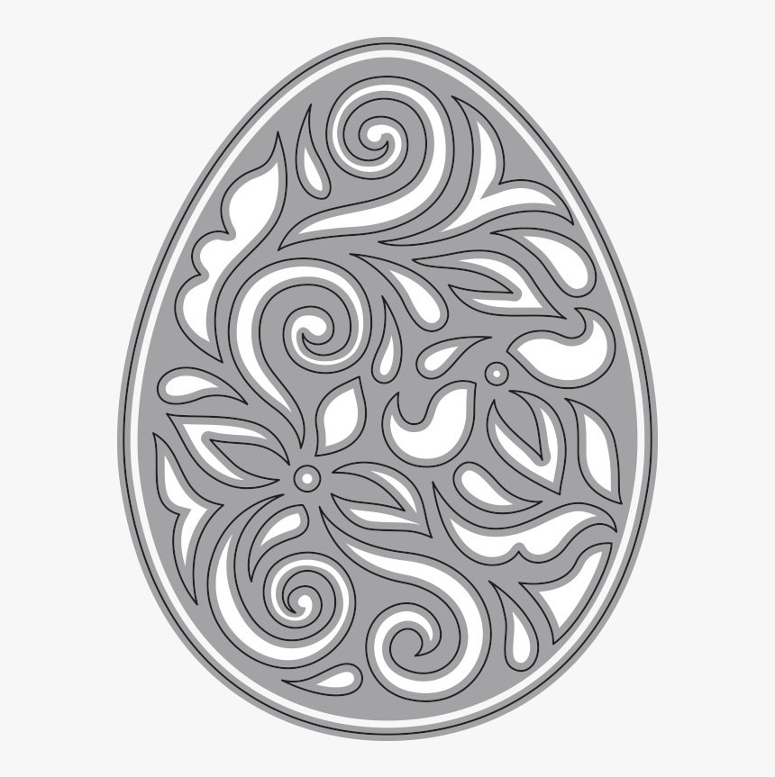Elegant Easter Egg Large - Circle, HD Png Download