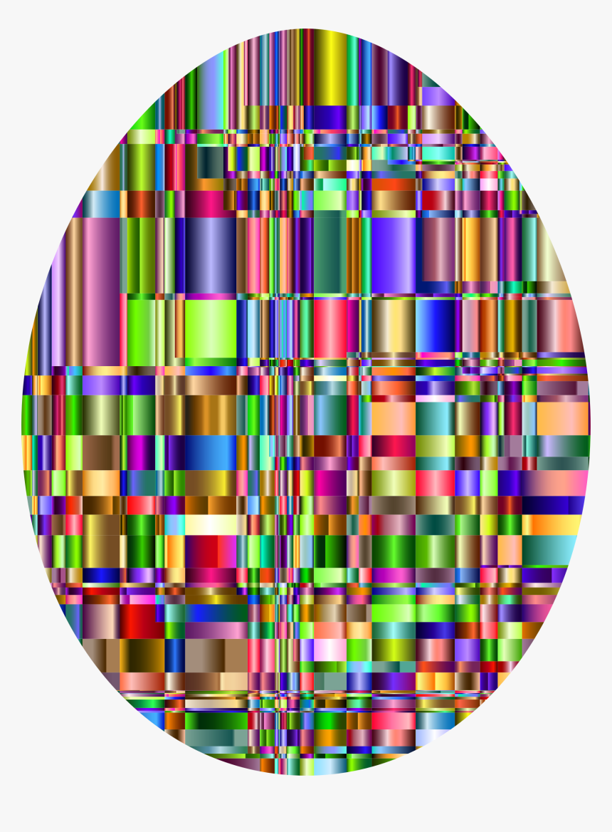 Checkered Chromatic Easter Egg Clip Arts - Circle, HD Png Download