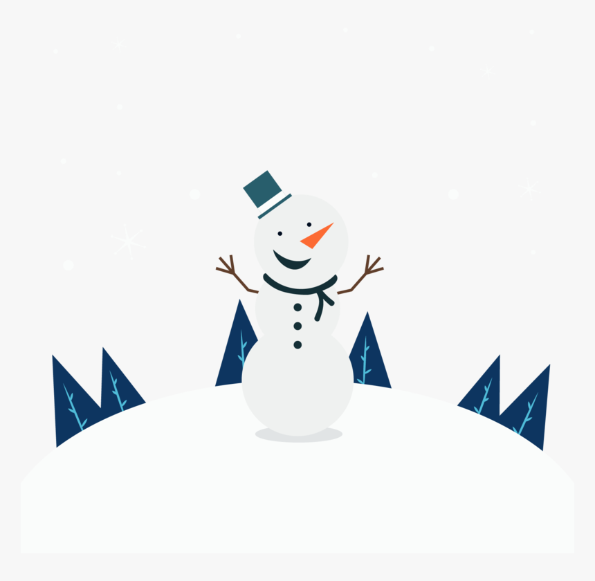 Transparent Snowman Silhouette Png - Cute Winter Png, Png Download