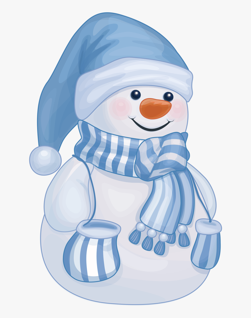 Photo From Album On - Cute Blue Snowman Clipart, HD Png Download